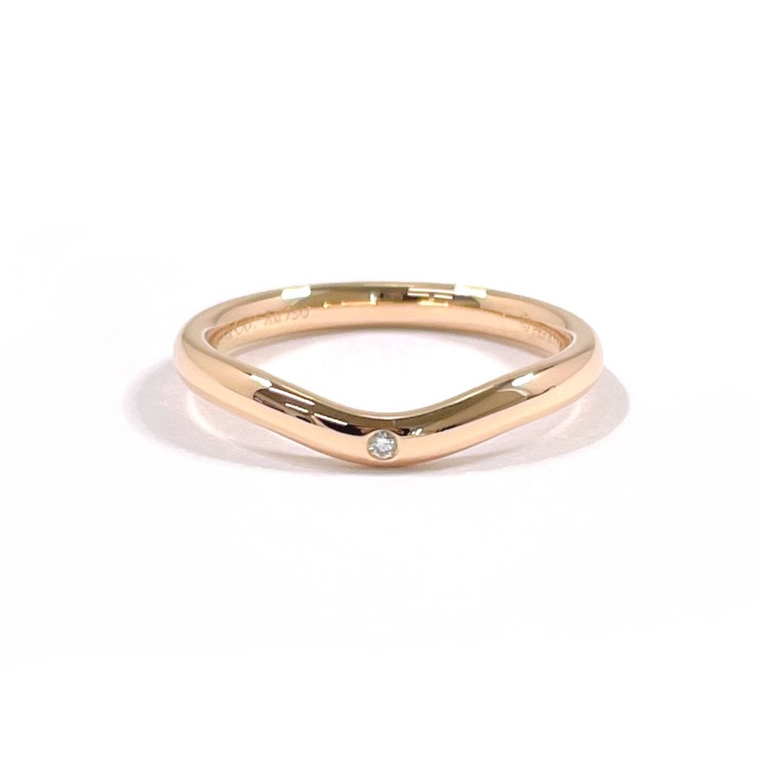 【日本直送 二手美品】7.5号 蒂芙尼 TIFFANY&Co. 戒指 曲线 बँ戒 艾尔莎·佩瑞蒂 18K 玫瑰金 - 戒指 - 贵金属 金色