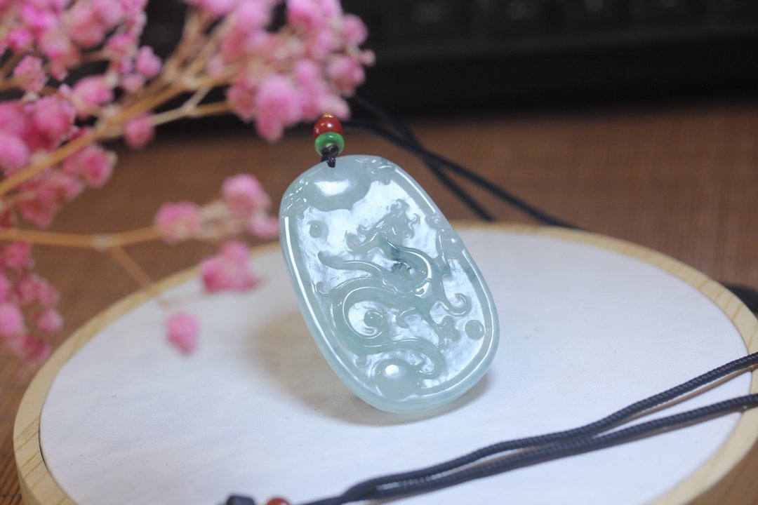 【如意凤凰】天然A 货翡翠吊坠 /玉石项链/ 浴火凤凰仿古挂件 - 项链 - 玉石 绿色