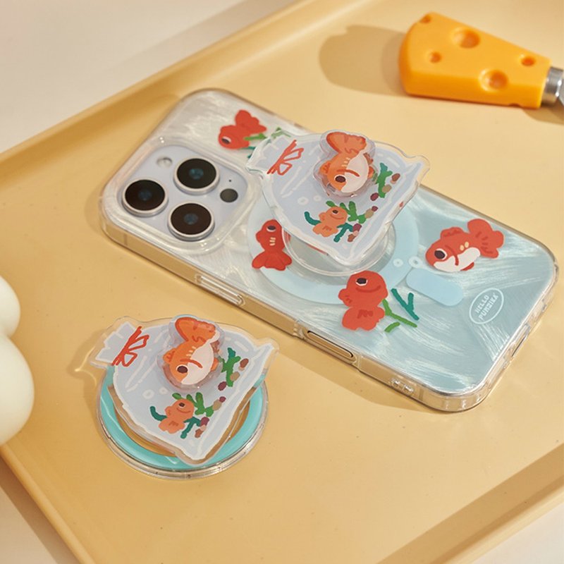 梦幻金鱼手机壳磁吸气囊支架手机保护套 - 手机壳/手机套 - 其他材质 