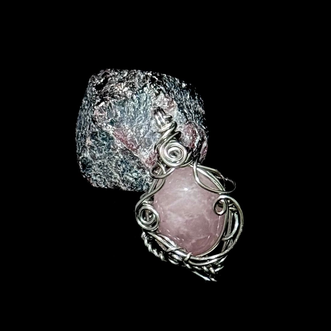 【Sweet Dream】 金属编织 粉晶项链 - 项链 - 水晶 粉红色
