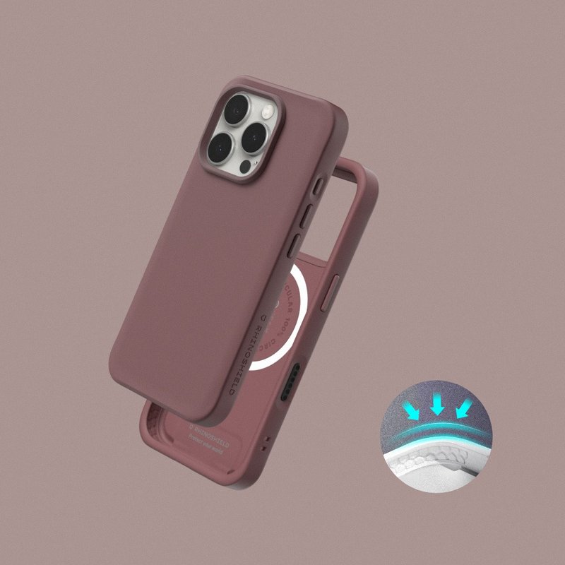 SolidX(MagSafe兼容)强化吸震缓冲防摔手机壳/深紫红 for 16系列 - 手机壳/手机套 - 塑料 