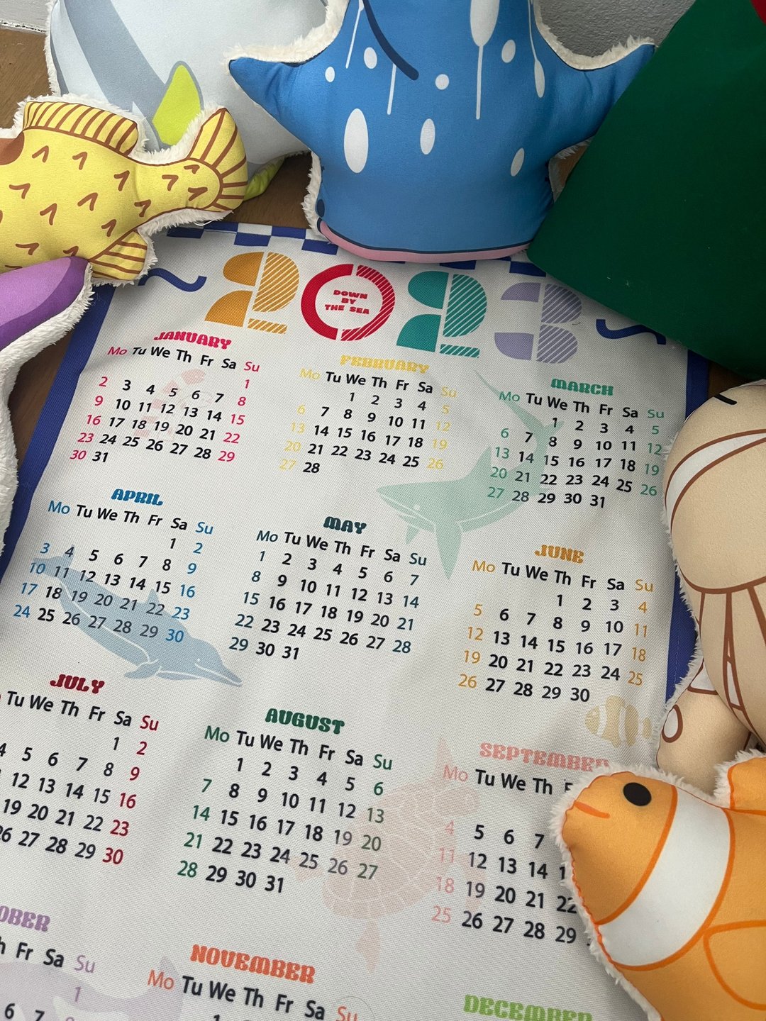 Marine life calendar 2023 - 墙贴/壁贴 - 环保材料 白色