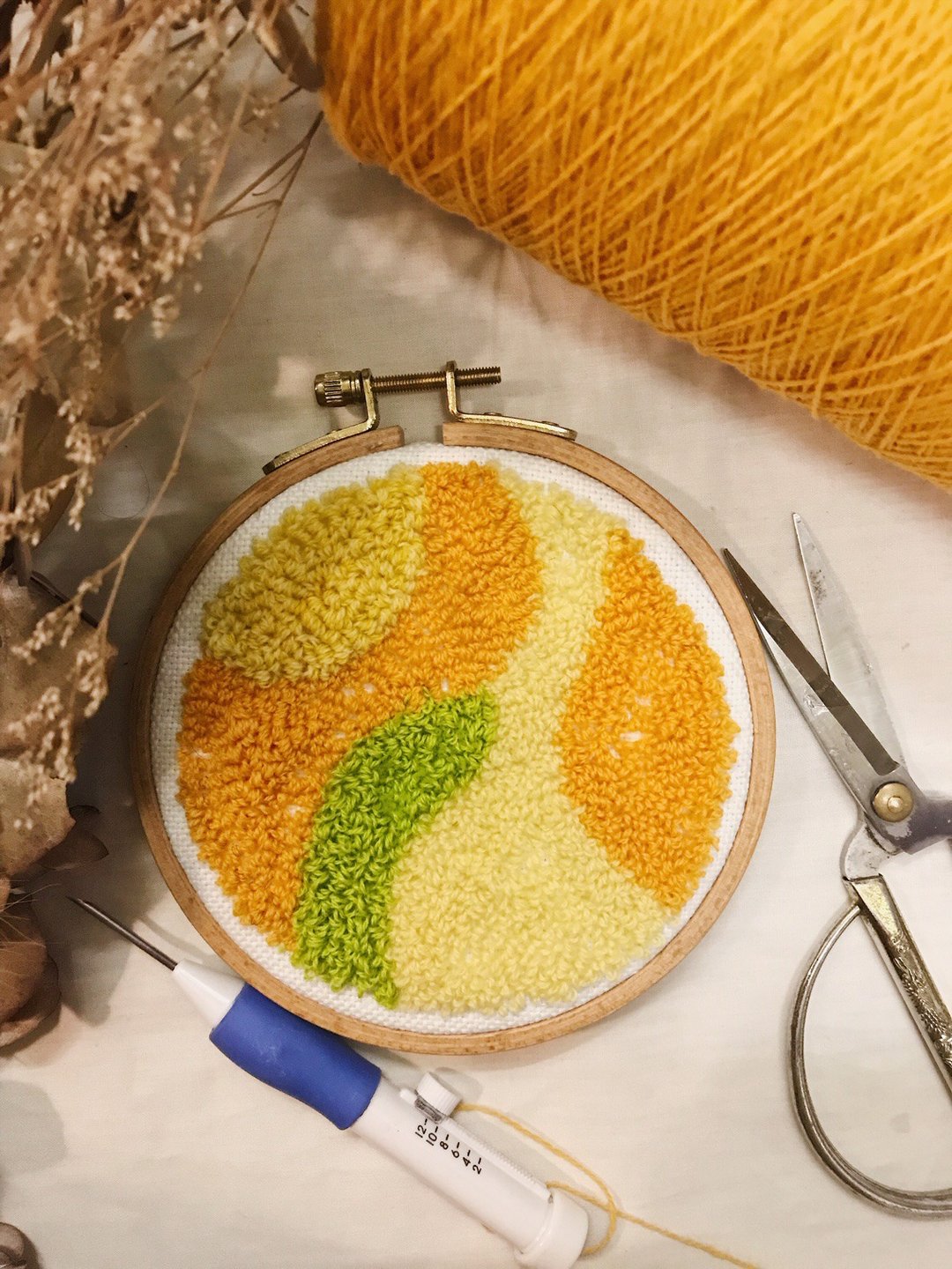 Punch Needle Art workshop - 编织/刺绣/羊毛毡/裁缝 - 绣线 多色