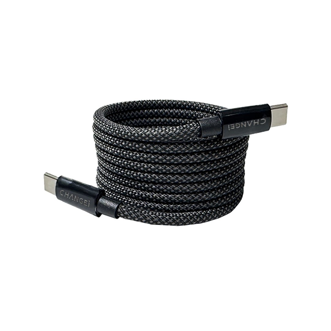 稳压急速磁吸充电线 Type-C to Type-C - 充电宝/传输线 - 尼龙 黑色