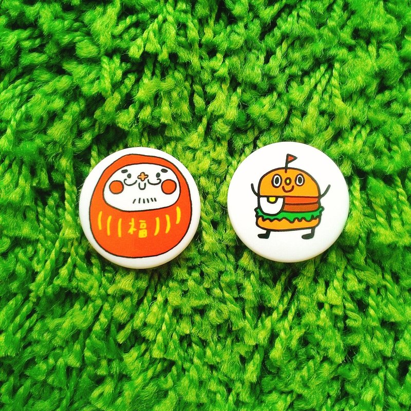 花大鼻小徽章(3.2厘米) - 徽章/别针 - 塑料 多色