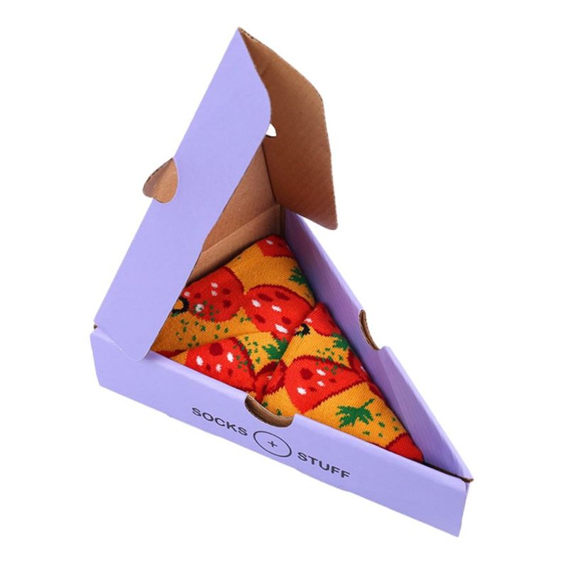 【换季特惠】socksandstuff 不能吃的披萨长袜 | 附Pizza盒 - 袜子 - 棉．麻 多色
