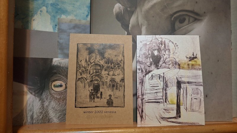 Liuyingchieh Venezia 意大利威尼斯圣马可旅行写生明信片 四款组 - 卡片/明信片 - 纸 多色