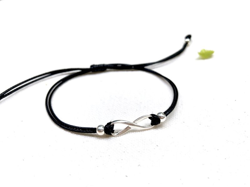 【 925纯银 】 无限手环 (むげん黑) - 手链/手环 - 纯银 黑色