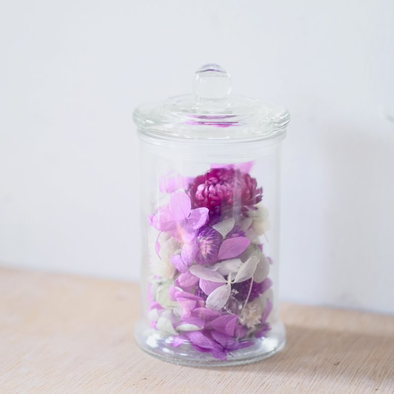 PlantSense情人节特选～瓶中花永生花不凋花绣球玻璃瓶 - 植栽/盆栽 - 植物．花 紫色