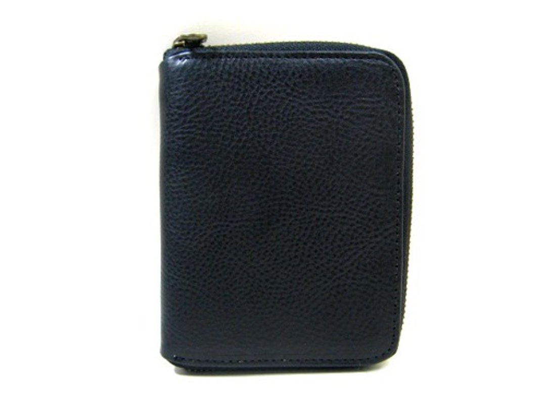 Tuscan leather wallet with coin catcher, black - 皮夹/钱包 - 真皮 黑色