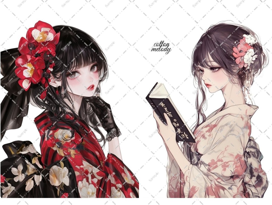原创贴纸 No.6313 人物贴纸 原创贴纸 人物贴纸 女孩贴纸 原创人物贴纸 - 贴纸 - 纸 