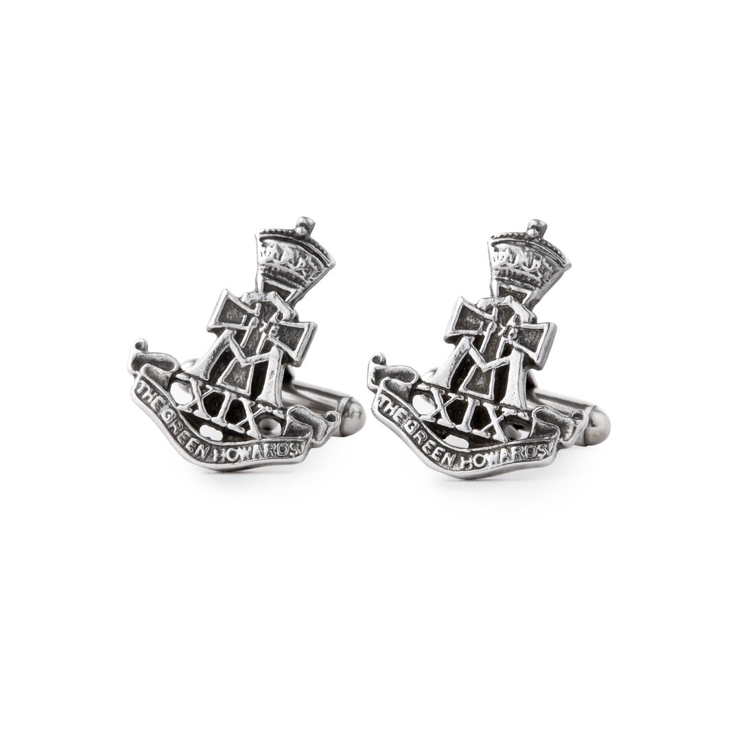 925纯银袖扣 皇室军徽 英国制造 绅士 sterling silver cufflinks - 袖扣 - 纯银 银色