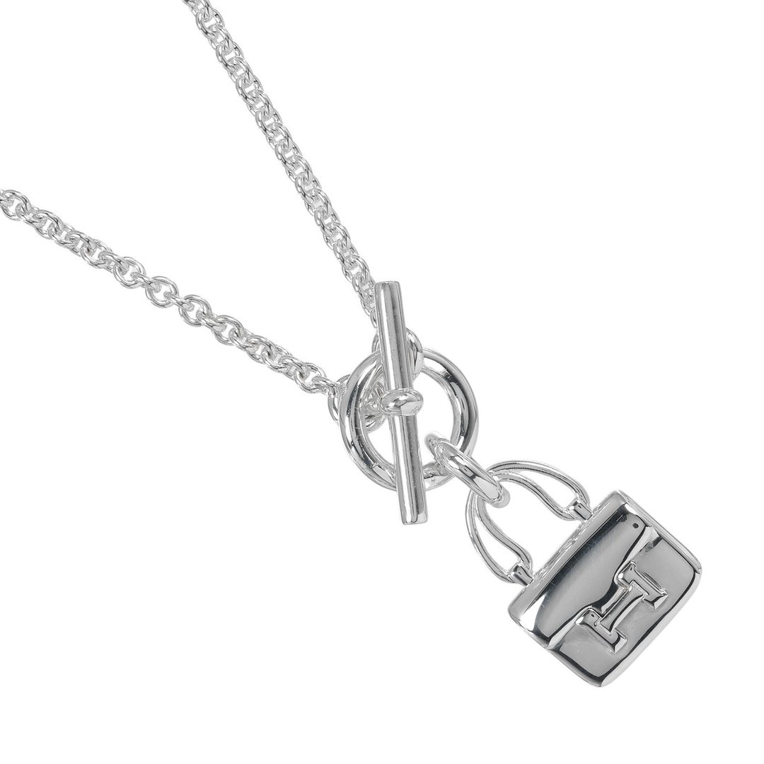 【日本直送】爱马仕 HERMES Amulette Constance 项链 银 925 约 12.5g 女仕款【二手】 - 项链 - 银 银色