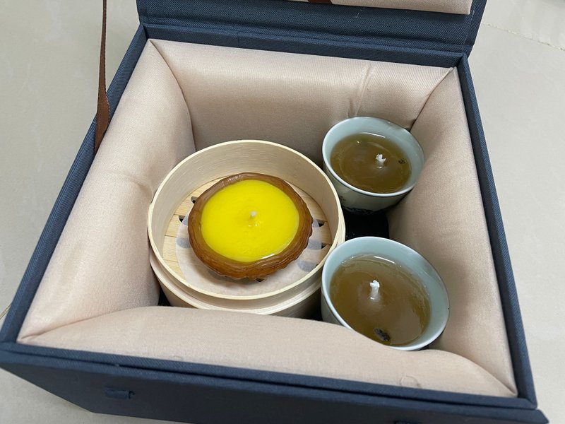 (礼盒装) 点心蜡烛系列 - 酥皮蛋挞蜡烛 礼物 手信 香港 - 蜡烛/烛台 - 蜡 
