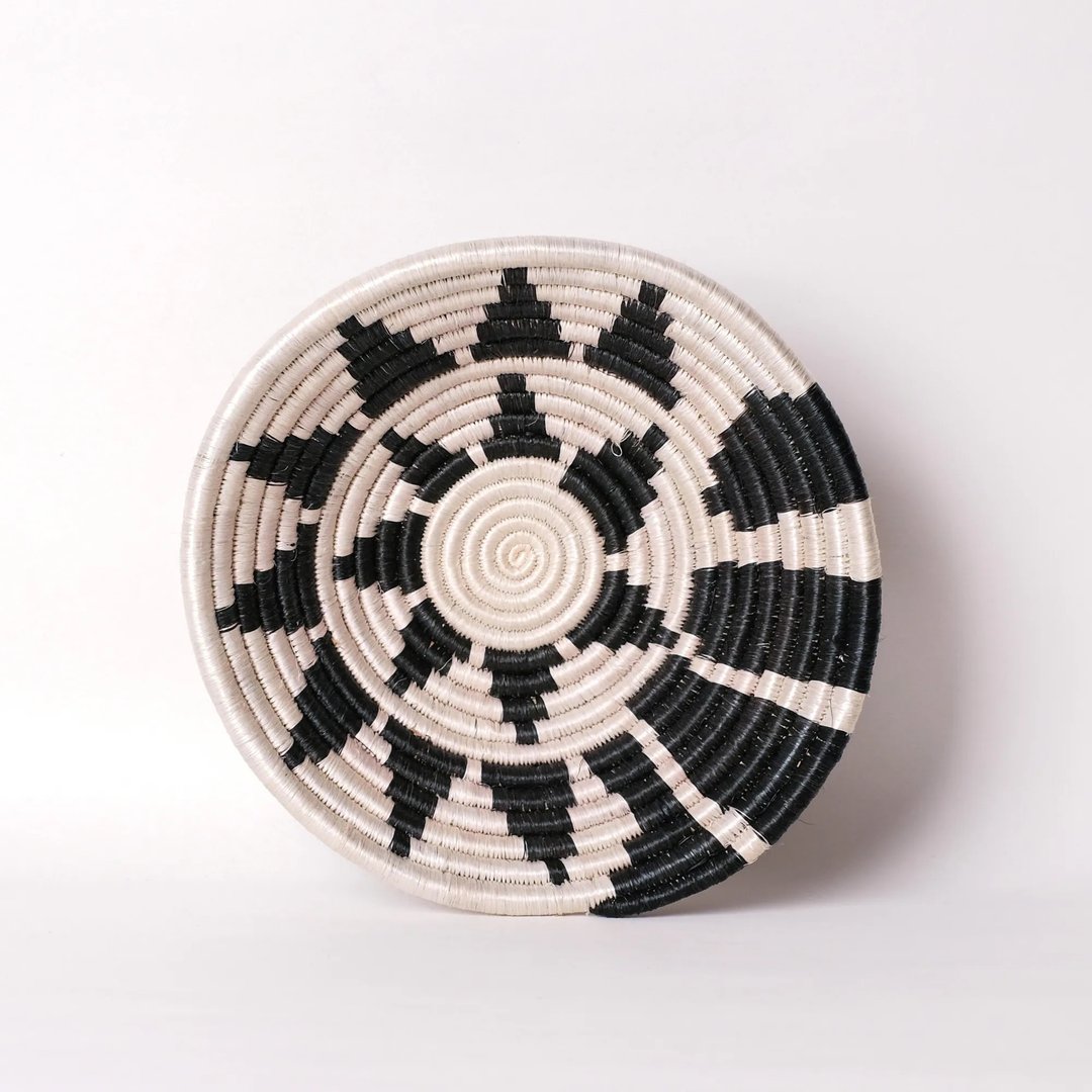 香草编织盘 - A51 - 20cm - 卢旺达 - 置物架/篮子 - 环保材料 银色