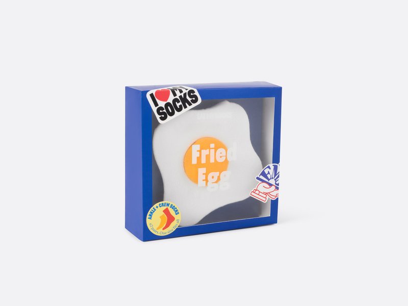 EAT MY SOCKS袜子/早餐系列/煎蛋(2入) - 袜子 - 棉．麻 