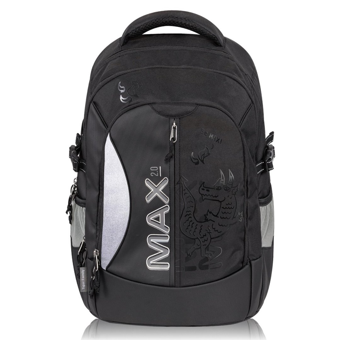 MAX2.0 超轻量护脊书包 Pro 2S-黑龙神兽 笔电可 多隔层 可折叠版 - 后背包/双肩包 - 防水材质 
