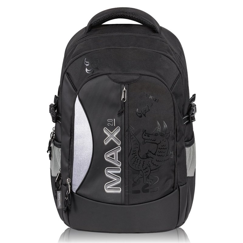 MAX2.0 超轻量护脊书包 Pro 2S-黑龙神兽 笔电可 多隔层 可折叠版 - 后背包/双肩包 - 防水材质 