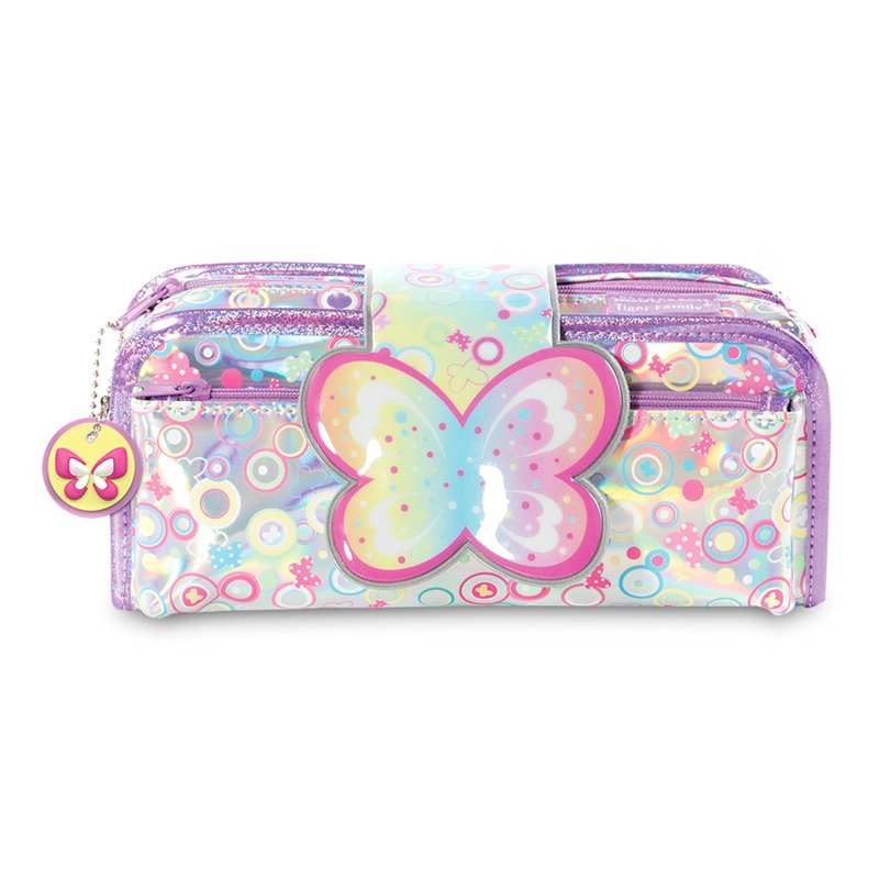 2in1趣味铅笔盒-炫银彩蝶 FunTime - 铅笔盒/笔袋 - 聚酯纤维 银色