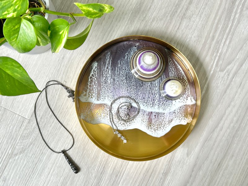 金属展示托盘，深紫海洋，结婚礼物，家居礼品 - 摆饰 - 不锈钢 蓝色