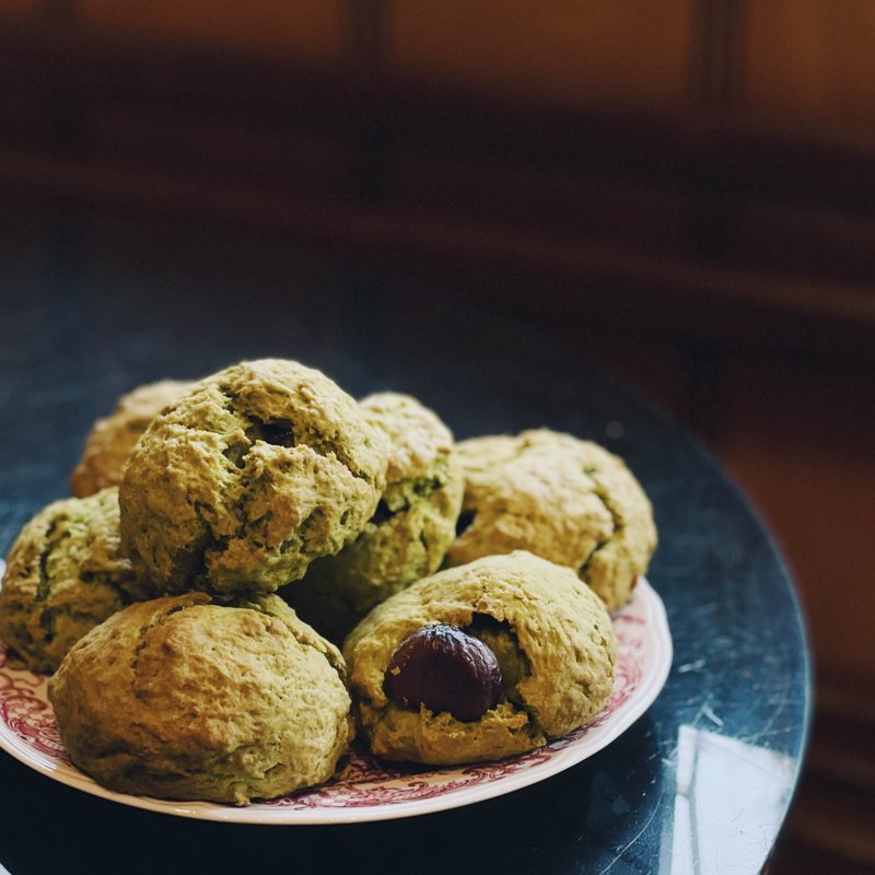 英式司康/scone |  铁观音碧绿凤梨、栗子抹茶、一保堂焙茶米果 - 蛋糕/甜点 - 新鲜食材 