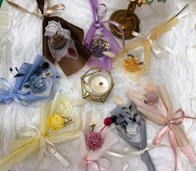 单支日本干燥索拉玫瑰 - 干燥花/捧花 - 植物．花 