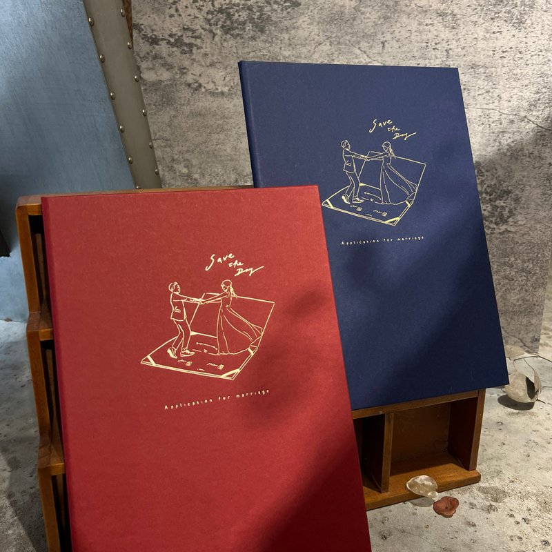 印印time  下一站和你/书约保存书/结婚书约夹/硬壳/质感/粗糙 - 婚礼誓言书 - 纸 红色