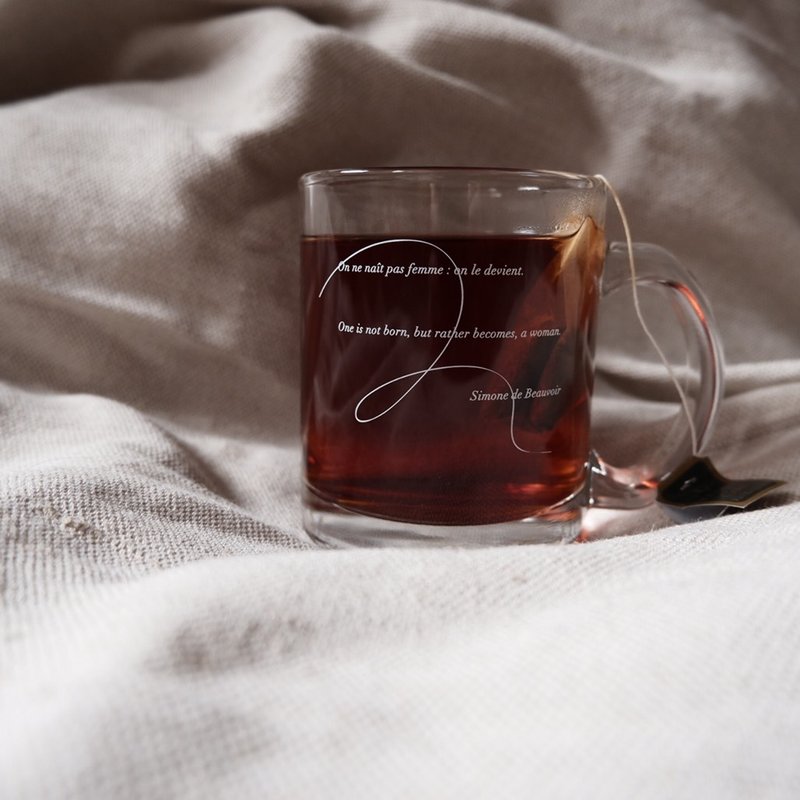 西蒙波娃说/玻璃马克杯 - 咖啡杯/马克杯 - 玻璃 透明