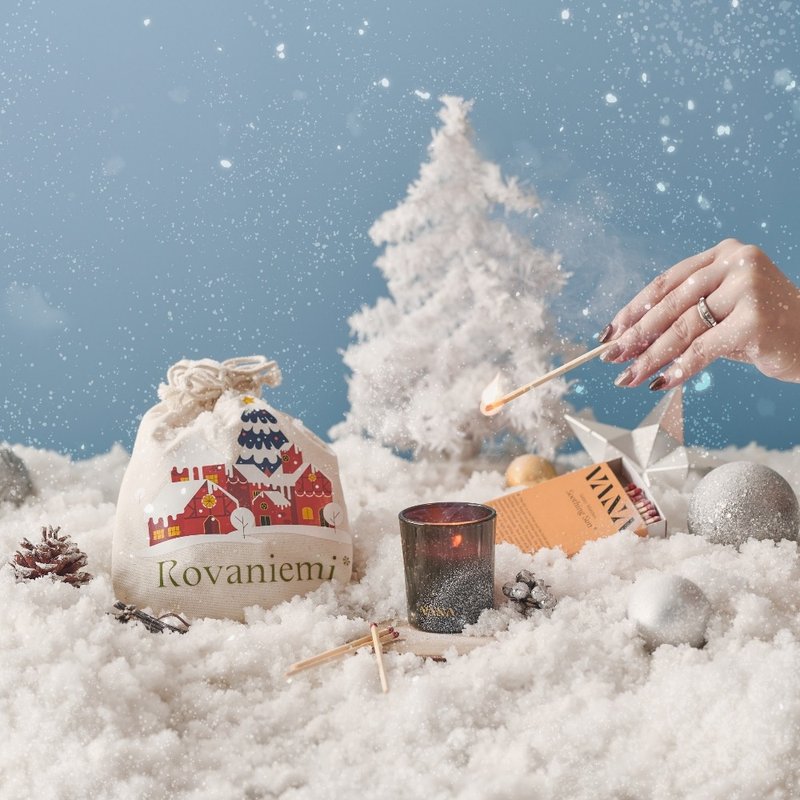 圣诞香氛蜡烛礼袋 3款任选 - 蜡烛/烛台 - 蜡 多色