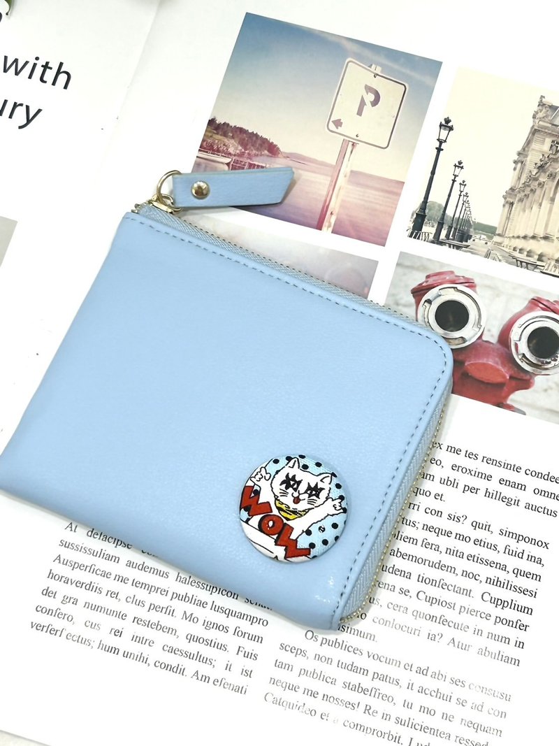 【快速出货】L型短夹 零钱包 皮夹 卡夹 小包 大容量 生日 毕业礼 - 皮夹/钱包 - 防水材质 