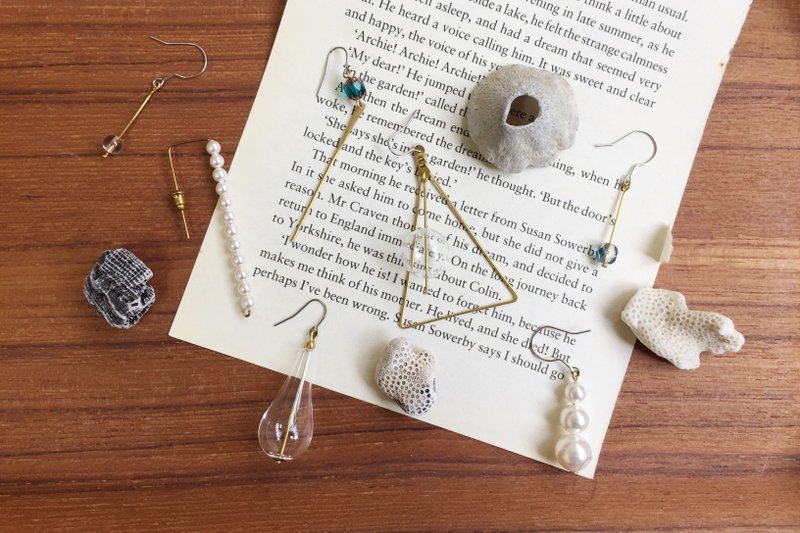 Goody Bag - moimoi的小福袋 - 耳环/耳夹 - 其他金属 白色