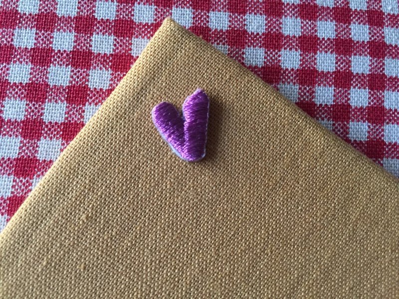 绣布贴 - 英文字母系列 - 小写v - 其他 - 绣线 