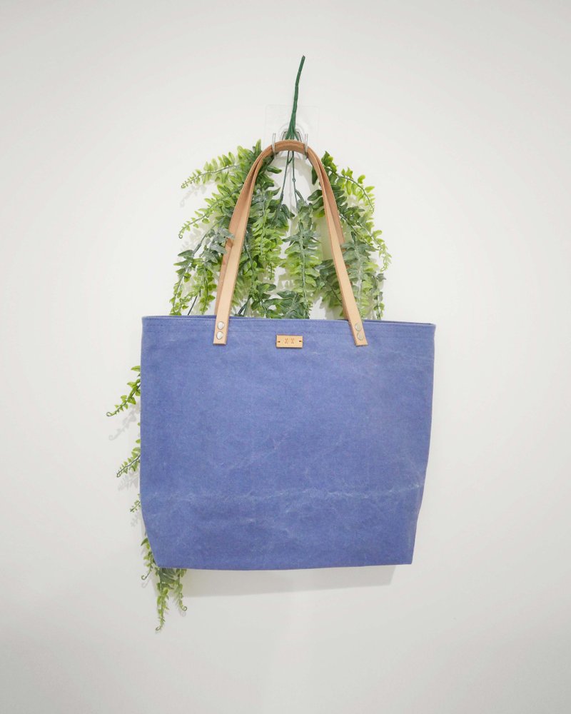 和风帆布极简托特手提包 帆布包 侧背包－皮带中包#34莫兰迪 - 手提包/手提袋 - 棉．麻 多色