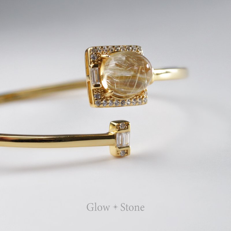 GLOWSTONE 金钛晶手鈪 - 手链/手环 - 水晶 金色