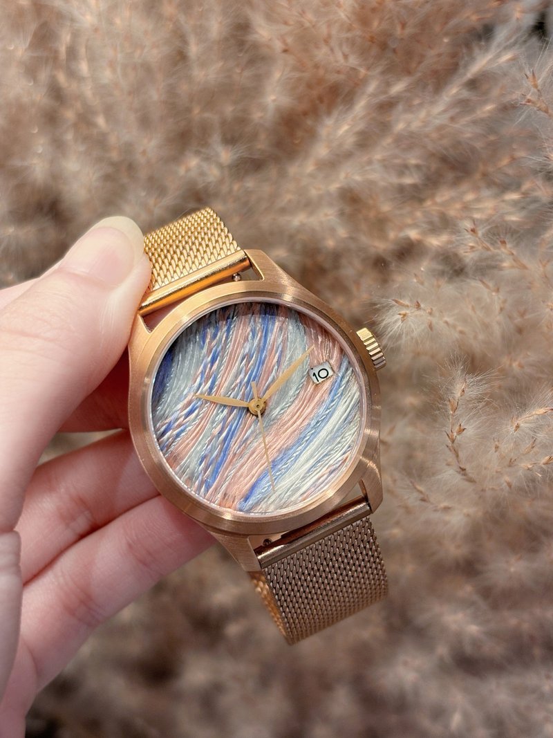 Re-Re by WatchMake台港联名 拥抱系列—拥抱自己 - 女表 - 丝．绢 蓝色