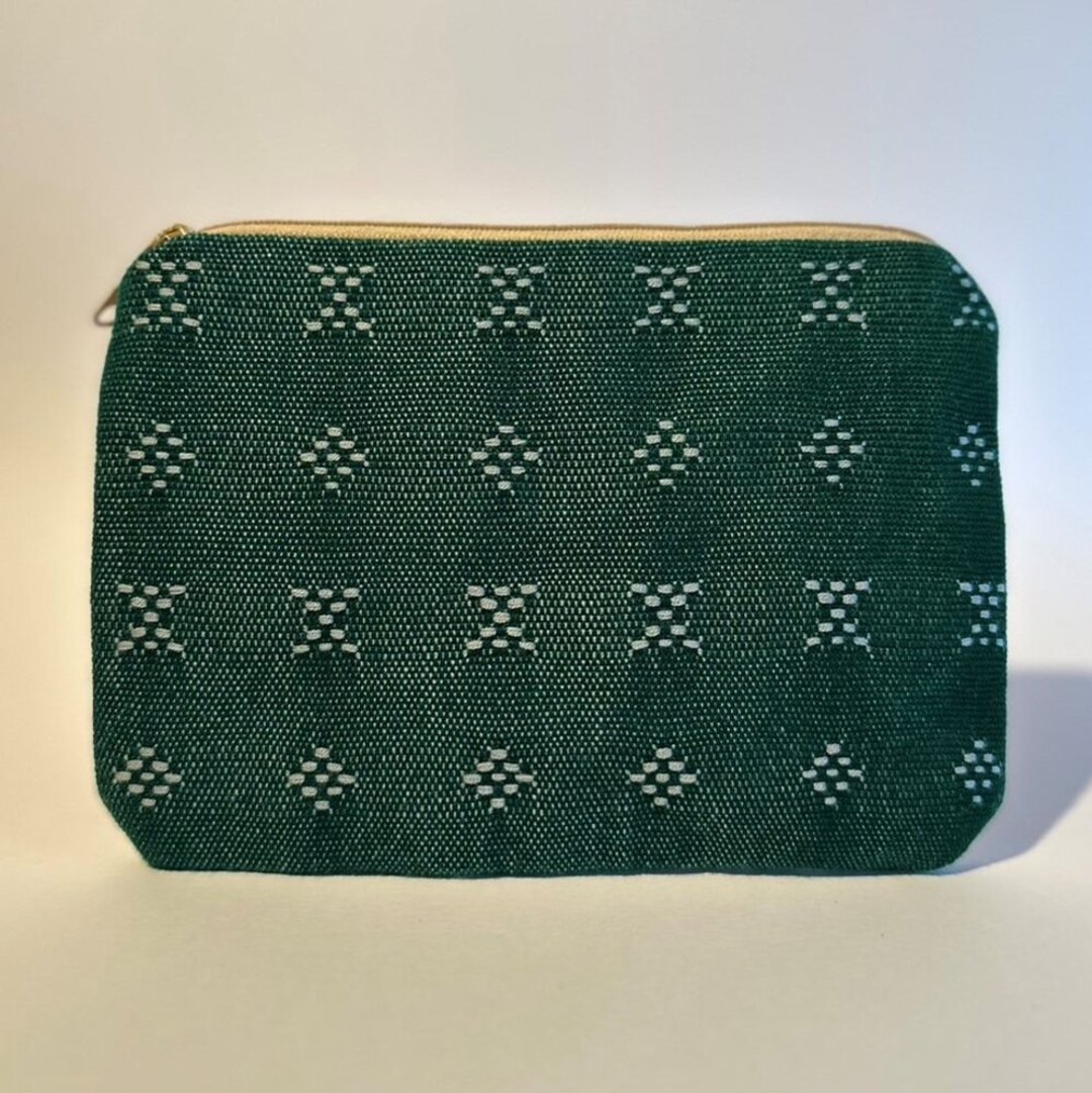 Pouch bag - 皮夹/钱包 - 棉 绿色