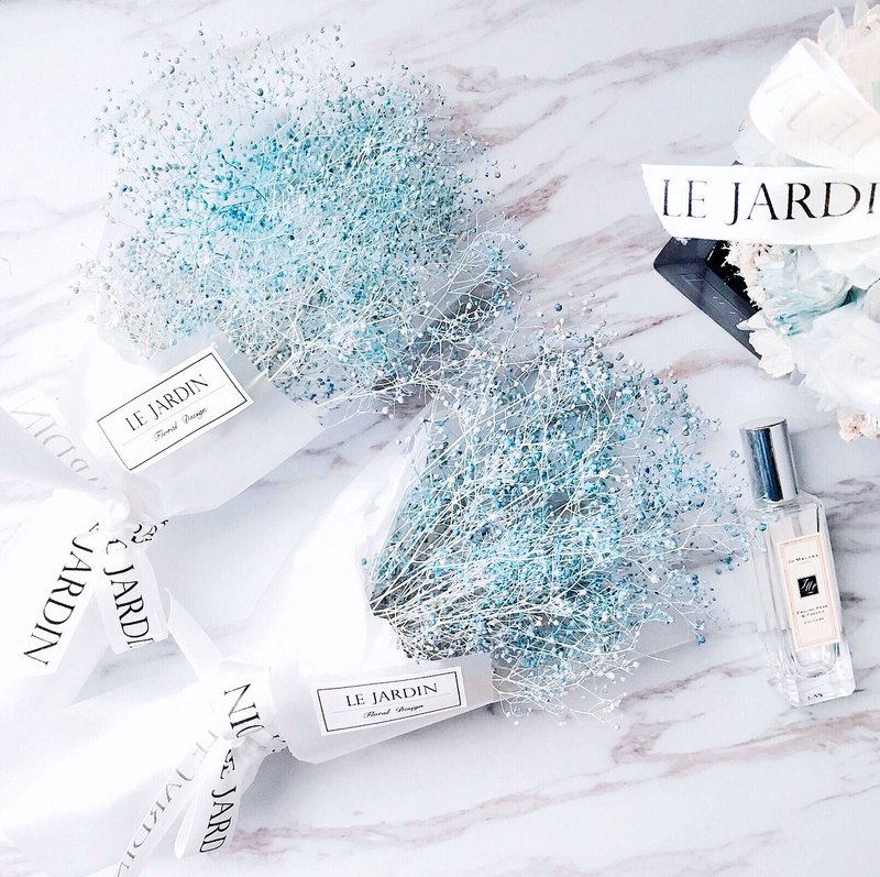 “ Le Jardin ”蓝色永生满天星 韩系手做干燥小花束 小款 / 情人节 生日礼物 - 植栽/盆栽 - 植物．花 