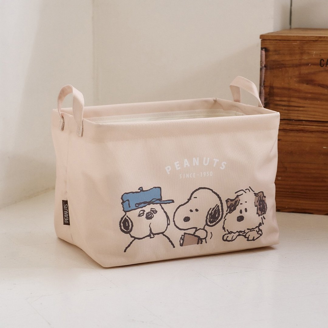 Peanuts史努比牛津布手提收纳篮 手足-Snoopy可折叠收纳盒 - 收纳用品 - 塑料 多色