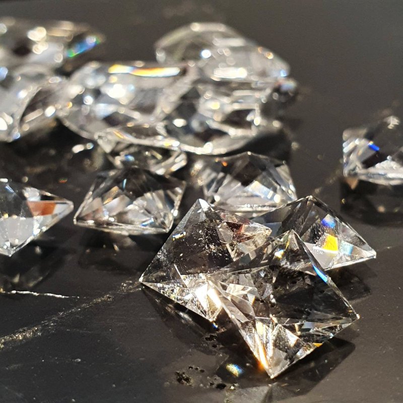 DL01-净透 闪亮天然激光料钻切白水晶 金工材料不是赫基蒙 - 金工/饰品 - 水晶 白色