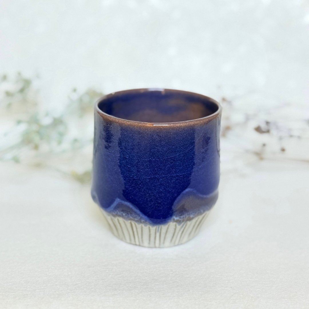 福利品。琉璃钴蓝。盆栽 陶盆 有孔花盆 手工陶器 新年礼物 - 植栽/盆栽 - 陶 多色
