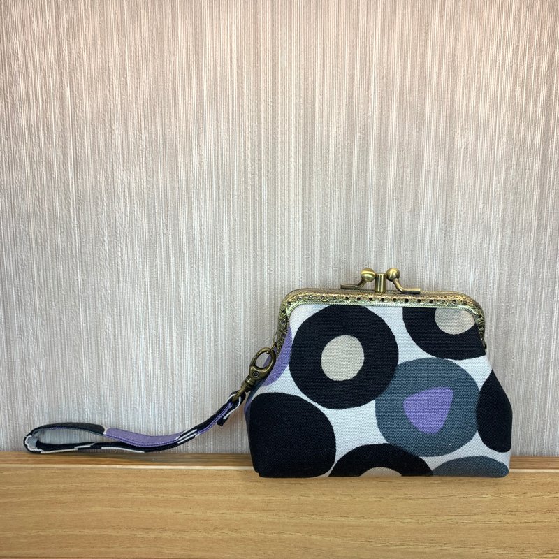 普普风圈圈亲子口金包 - 皮夹/钱包 - 棉．麻 多色