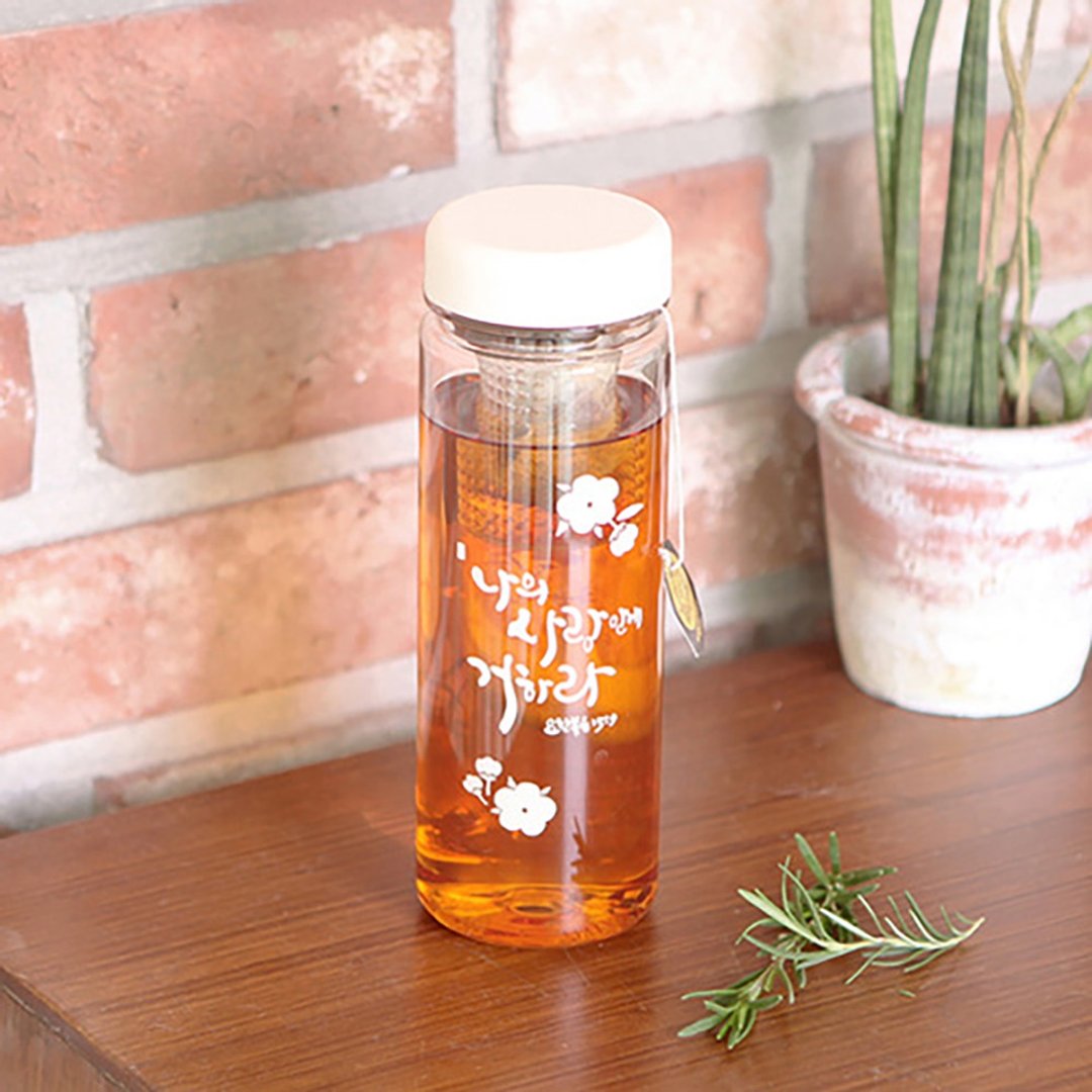 清炫才怡  Eco环保水瓶  03.love  (附滤网500ml) - 保温瓶/保温杯 - 环保材料 白色