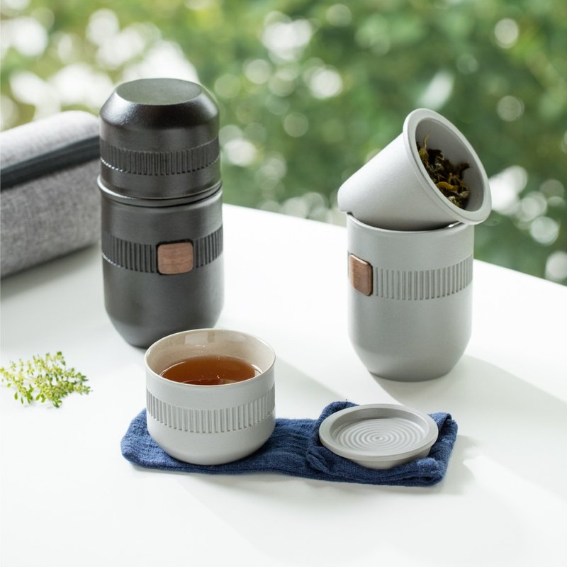 【茶具礼盒】陆宝 合意乐享杯 旅行茶具 茶器 - 茶具/茶杯 - 陶 多色