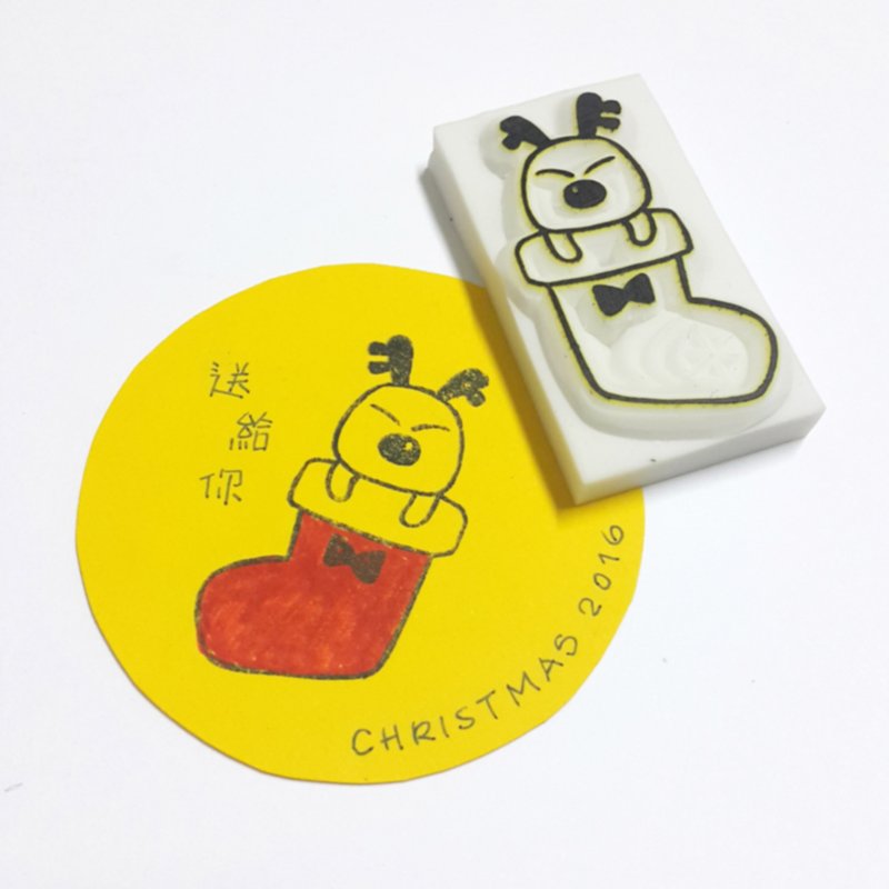 **圣诞印章**圣诞袜 - 印章/印台 - 塑料 