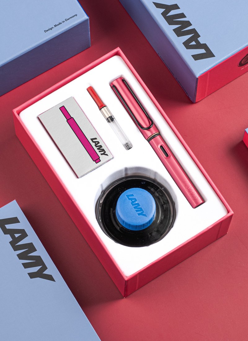 【雷雕刻字】LAMY 钢笔 限量版墨水礼盒 / AL star 2024 -火红色 - 钢笔 - 铝合金 红色