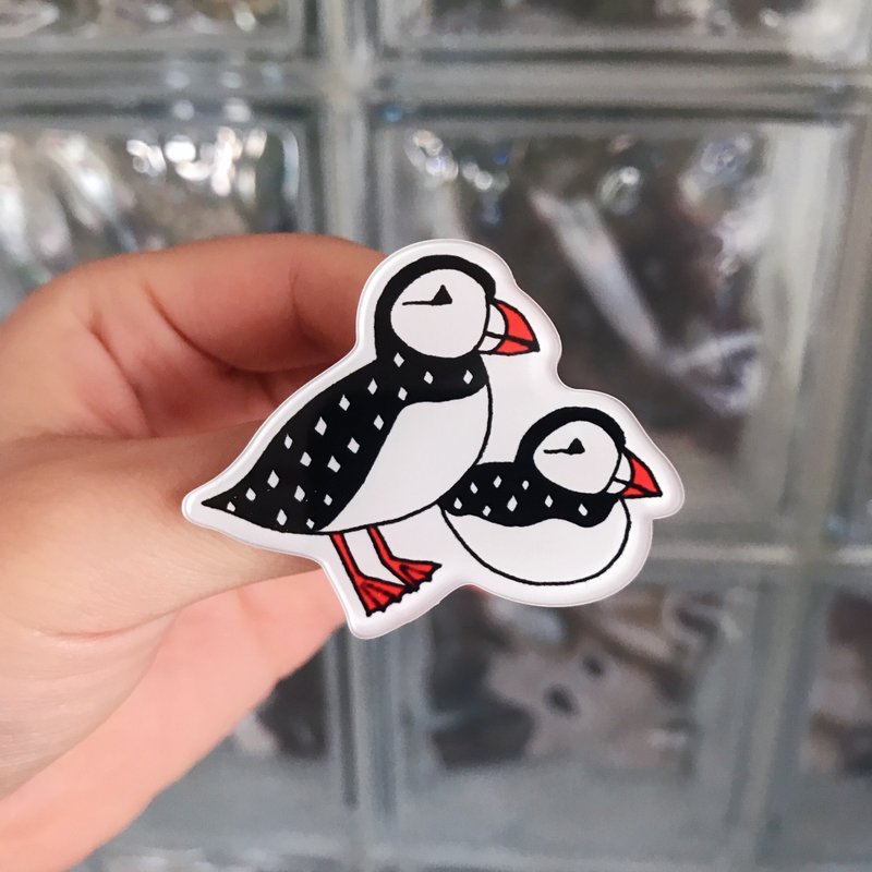 壓克力胸針 紅嘴鳥 原創設計圖案 胸針/禮物/原創設計 - 胸针 - 压克力 