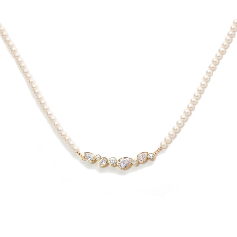 Baie Necklace - 项链 - 珍珠 金色