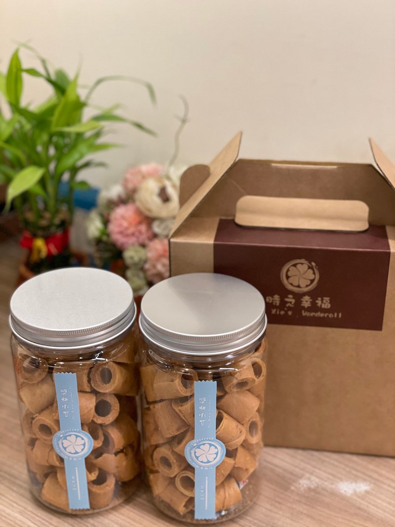 时之幸福小知足手工蛋卷 台南鱼松蛋卷 - 手工饼干 - 新鲜食材 透明