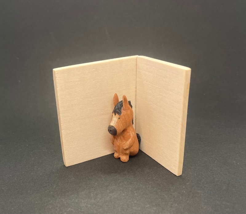 心情低落，只想在角落静静地生活。 - 摆饰 - 木头 咖啡色