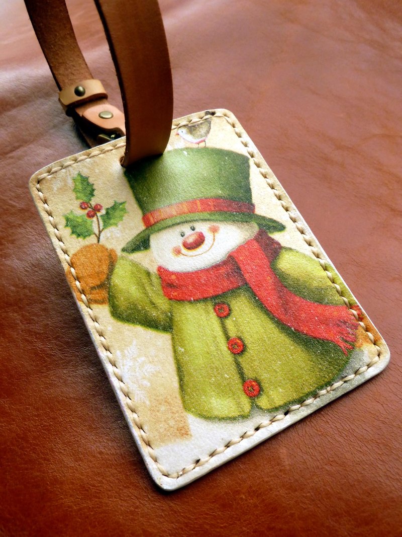 植鞣革行李吊牌/免费打英文名 - 行李吊牌 - 真皮 